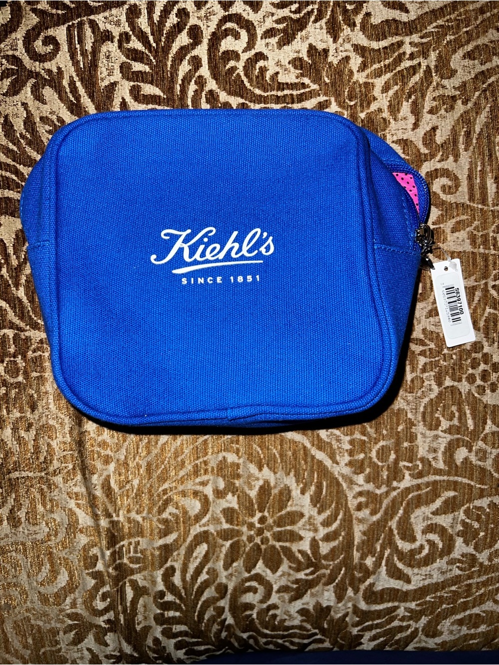 Kiehl's Blue Cosmetic Pouch